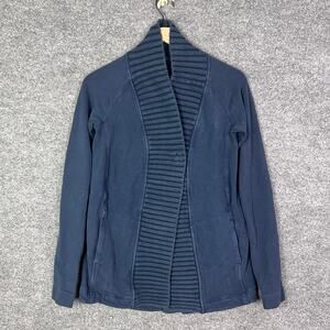 Lululemon Navy‎ Bliss Break Snap open Cardigan Sweater Size 4